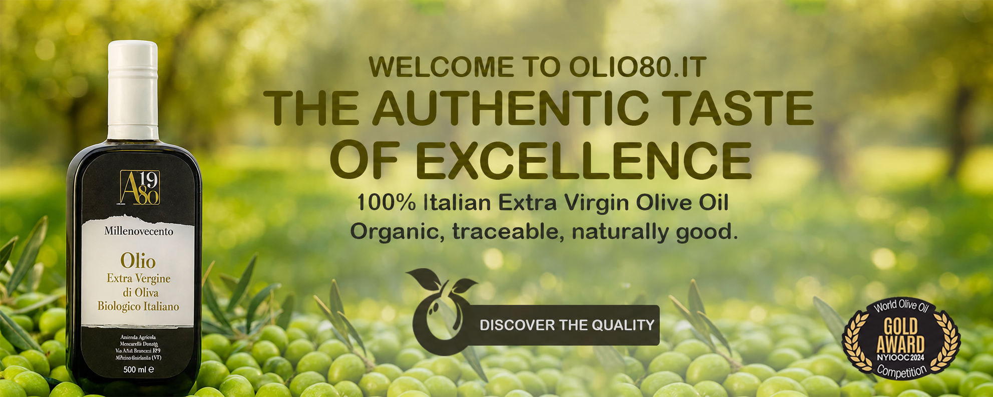 Olio80, olio extravergine di oliva biologico della Tuscia